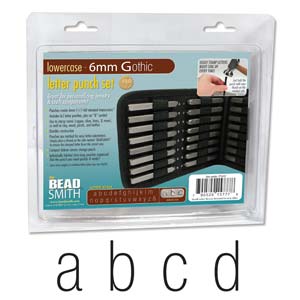6mm "Gothic" Letter Set Lowercase Punch/27pc