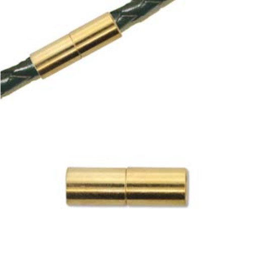 Metal Magnetic Clasp 23mmx6.2mm(ID) Gold Plated/1pc
