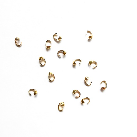 Base Metal Bead Tips/0.9mm Hole/Gold Color/100pc